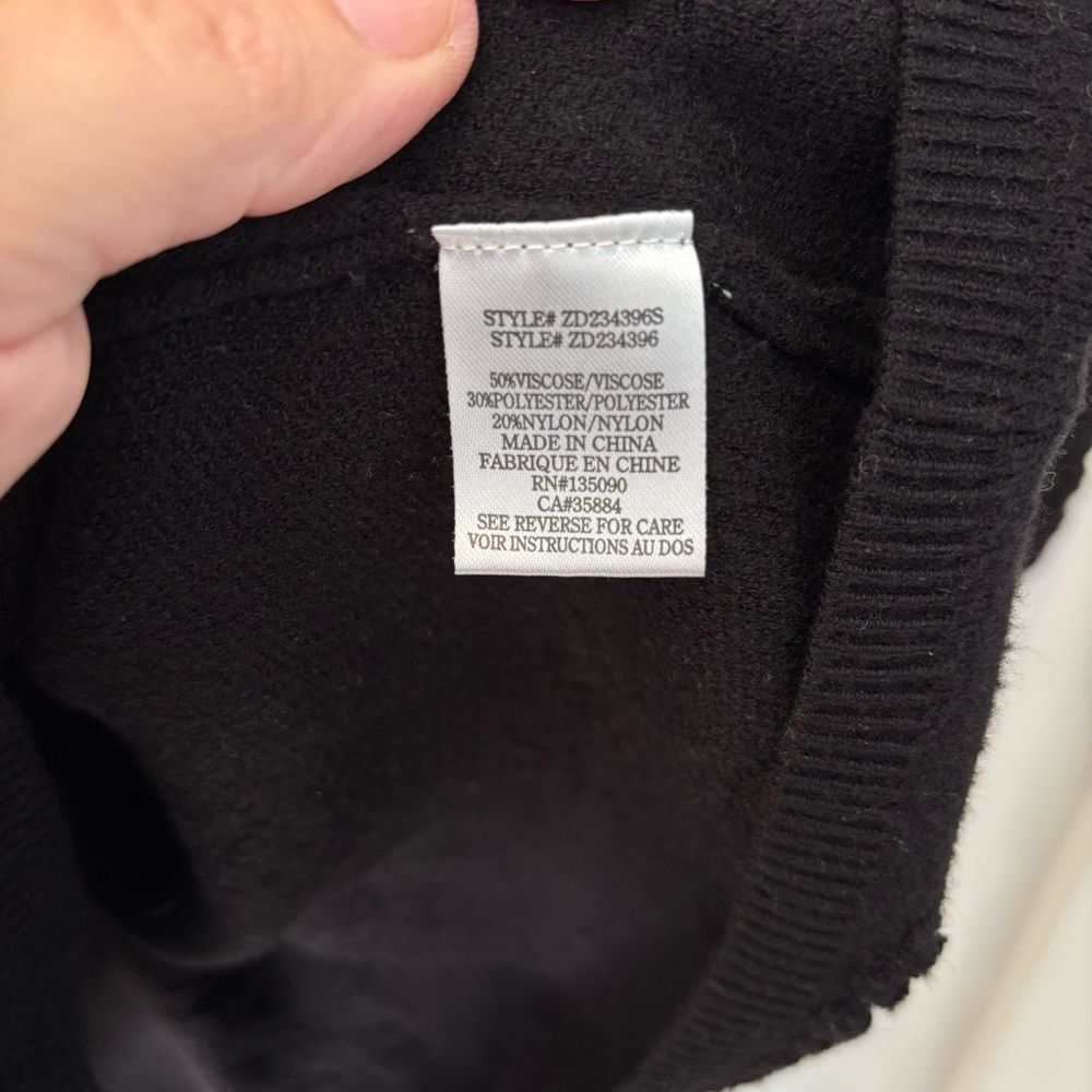 Z Supply Black Textured Sweater Dress Size M Long Sleeve Soft Knit - Picture 6 of 8